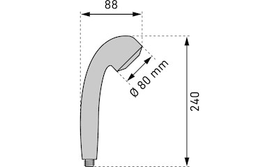 Duschbrause Baronessa Ghiera verchromt - Verstellring chrom