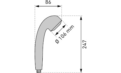 Duschbrause Concentric verchromt