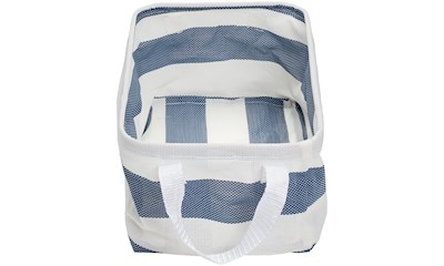 Aufbewahrungskorb Big Stripe blau/weiss