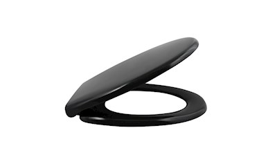 BLACK THERMO-DUR TOILET SEAT Easy Clip