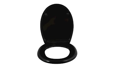 BLACK THERMO-DUR TOILET SEAT Easy Clip