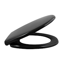 BLACK THERMO-DUR TOILET SEAT Easy Clip