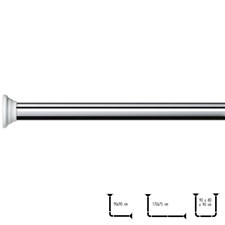 Spirella Duschvorhangstange Gerade Federstange, ausziehbar zum einklemmen Ø  25 mm Decor, Chrom, 125 bis 220 cm